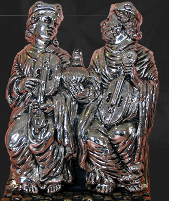 Músicos del Apocalipsis de Santiago de Compostela en plata