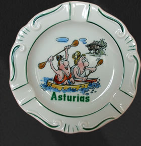 Cenicero de porcelana Asturias